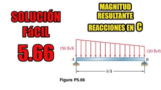 EJERCICIO 566 BEER  Mecanica Estatica Vectorial Ejercicio Resueltos [upl. by Winni]