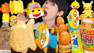 ASMR ICE CREAM PORORO JELLY RECIPE PARTY 직접 만든 다양한 뽀로로 꿀젤리 먹방 DESSERTS MUKBANG EATING SOUNDS 咀嚼音 [upl. by Aicirt]