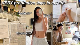 STUDY VLOG  the MOST productive days in my life  finals week vlog lots of note taking amp more [upl. by Asetal754]