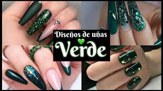 DISEÑOS DE UÑAS VERDE 💚 2023 24 uñasentendencia uñasdecoradas diseñosdeuñas nailsgreed acrylic [upl. by Whang]