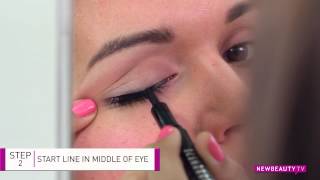 How to Apply Liquid Eyeliner in Seconds  NewBeauty Tips amp Tutorials [upl. by Annatnom357]