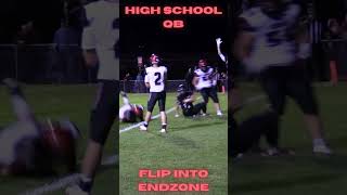 High School QB FLIPS into Endzone [upl. by Dnaleel350]