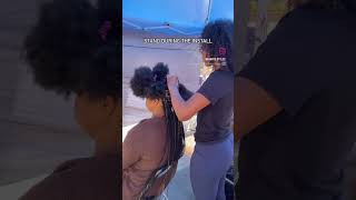 Braider tip🦋braidedhairstyleshairstyleshairstylistneatbraidslosangelesknotlessbraidsbraids [upl. by Arikahc]