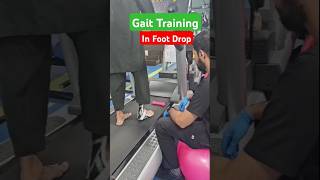 Gait Training In Foot DropGait analysisAnkle Foot Orthosisfootdropstrokerecoverypainneurorehab [upl. by Fabiano]