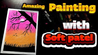 Easy and Simple soft pastel Landscape Painting for Beginners Step by step Tutorial [upl. by Annig]