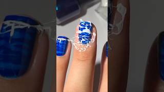 Easy Ocean Nail Art🌊nailart nailarttutorial summernails nailinspo easynailart nailpolish [upl. by Stanley36]