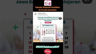 Kalender Akademik Provinsi Jawa Barat Tahun Pelajaran 20242025 Semester 1 [upl. by Amolap]