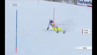 16 01 2022 Albert Popov Wengen SL 1st Run [upl. by Somerset]