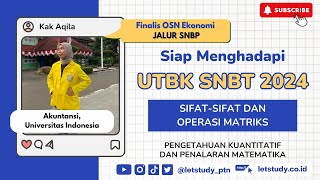 Matriks  Sifatsifat amp Operasi Matriks  UTBK SNBT 2024 [upl. by Nelleoj]