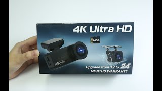 4k Dual Dash Cam Unboxing Video [upl. by Revolc767]