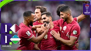 AsianCup2023  Quarterfinal  Qatar 1 3  2 1 Uzbekistan [upl. by Marte217]