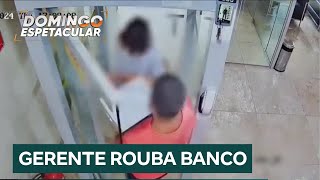 Crime quase perfeito gerente de banco rouba banco e leva dinheiro em caixas [upl. by Eylhsa]