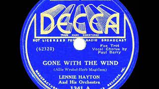 1937 Lennie Hayton  Gone With The Wind Paul Barry vocal [upl. by Nahsez]