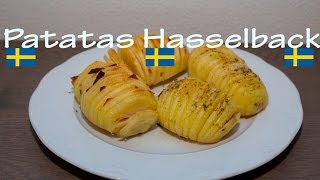 Cómo hacer Patatas asadas queso y bacon  hasselback [upl. by Neerahs]