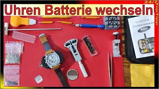 Uhren Batterie selber wechseln  DIY Uhren Reparatur  Werkzeug f Schraubdeckel Uhr Batteriewechsel [upl. by Eanwahs455]