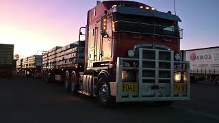 Reversing a Road Train on to a Third Trailer  A Look Back in Trucking [upl. by Silvain]