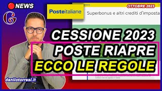 CESSIONE DEL CREDITO Superbonus 110 ultime notizie  POSTE ITALIANE riapre ecco i requisiti [upl. by Norrad355]