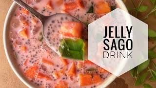 හැමෝම හොයන dessert එකක්🤔 Refreshing Jelly sago Drink primeflavor dessert sagorecipe [upl. by Yrrag]