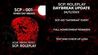 SCP Roleplay  Daybreak Update [upl. by Ewen37]