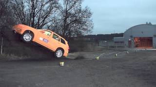 Volvo Crash Test Run Off Road Ditch 80 kmh [upl. by Ocram]