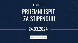 IBU Prijemni ispit za stipendiju 24032024 [upl. by Kaile]