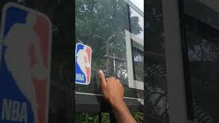 Spalding 54 Portable Basketball Hoop Backboard Sound [upl. by Prisca841]