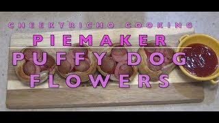 Puffy Dog Flowers 2 ingredient Pie Maker cheekyricho cooking video recipe ep1273 [upl. by Manuel]