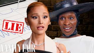 Ariana Grande amp Cynthia Erivo Take Lie Detector Tests  Vanity Fair [upl. by Amees732]