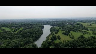 Aerial footage of Roundhay Park in Leeds [upl. by Montague]