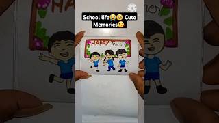 School life📚🥺😭 Cute Memories 😘storyart schoollifepaper Folding shorts viral art video [upl. by Holden240]