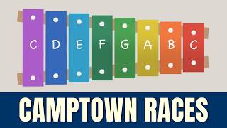 How to play Camptown Races on a Xylophone Easy Songs Tutorial [upl. by Hoye]