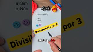 Critério de divisibilidade por 3 matematica concursos [upl. by Anaitsirc]