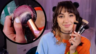 ASMR  Clean my Makeup Brushes with Me  Water amp Sudsy Sounds [upl. by Nylaras]