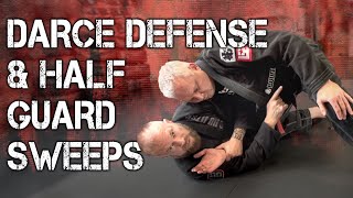 Darce Defense amp Simple Half Guard Sweeps  JiuJitsu [upl. by Canon]