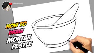 How to draw Mortar Pestle [upl. by Rahcir]