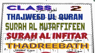 Class 2 Thajweed ul Quran Second Part chapter 9 and 10 Thadreebath [upl. by Ayram675]