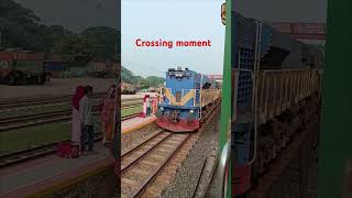 Crossing moment of Padma Express amp Chitra Express train travel shorts shortvideo shortsfeed [upl. by Gorden491]