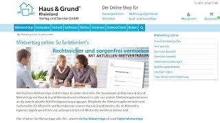 HAUS amp GRUND Mietvertrag online  So einfach gehts [upl. by Ahsiaa486]