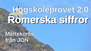 HP 20 Romerska siffror Mattekortis om romerska siffror av Jon fd Aristofanes [upl. by Shamma674]