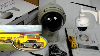 Camera supraveghere cu IP PNI IP641W dome de exterior PTZ conectare wireless sau cablu [upl. by Levona]