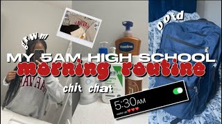 5 AM HIGH SCHOOL MORNING ROUTINE 🍓  grwm ootd chit chat more [upl. by Myca]