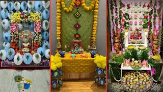 Krishna Janmashtami decoration ideas for homejhula decoration ideahindola decoration [upl. by Annavoig]