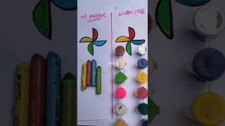 OIL PASTELS🆚 WATER COLOURS which colour is best 🤔👍♥️artshortvideoviralvideo [upl. by Wain169]