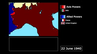 WWII The Italian Invasion of France 1940 Every Day [upl. by Zilevi910]