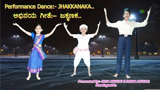 Abhinaya geete  Jakkanakka jai  Performance dance by Diya amp Disha  Folk style kannada action song [upl. by Charry]