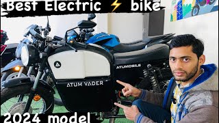 Best electric bike 2024 Atum Vader Electric Motorcycle  Price Range Charging Features and more [upl. by Aivin]