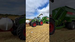 FENDT 728 Vario Bergmann Chaser Bin CLAAS 8900 Lexion Combine Harvester on Barley [upl. by Callie]