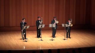 quotA song for japanquot Japan XO Trombone Quartet [upl. by Llennoj374]