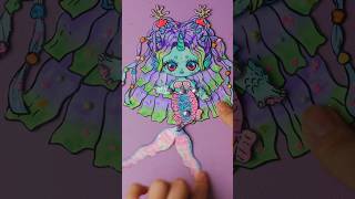 Making a moving mermaid paper doll paperdiy papercraft [upl. by Sonitnatsnoc]