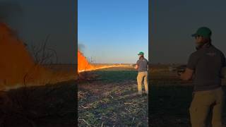 Lighting a burn pile with the Pulsefire UBF Underbarrel Flamethrower [upl. by Kina10]